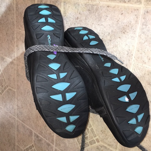 COLUMBIA black suede fur lined omni grip boots - Picture 7 of 8